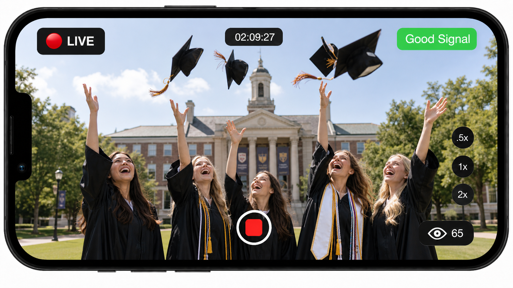 Graduation ceremony stream